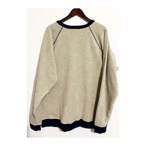 Patagonia Men’s Reversible Shearling Crewneck Sweatshirt Top Oat Blue XXL - Picture 3 of 8